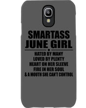 Load image into Gallery viewer, Birthday Gift For Smartass June GirlHeart On Her Sleeve Phone case