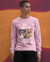Load image into Gallery viewer, Keep America Great Yorkshire Terrier Gift For Dog Lovers Unisex Long Sleeve