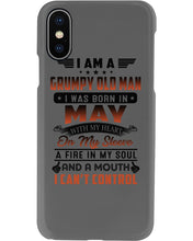 Load image into Gallery viewer, I'm A Grumpy Old Man I Was Born In May With My Heart Phone case