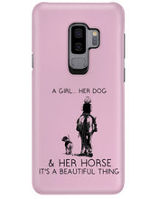 Load image into Gallery viewer, A Girl Her Dog Her Horse It's A Beautiful Thing Phone case