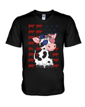 Load image into Gallery viewer, Lovely Phone Case Cow And American Flag Gift For Cow Lovers Guys V-Neck