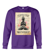 Load image into Gallery viewer, I'm Mostly Peace Love And Light Yoga Gift For Yoga Lovers Sweatshirt