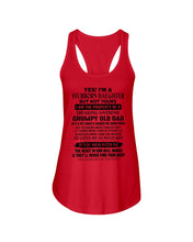 Load image into Gallery viewer, I'm A Stuborn Daughter But Not Yours I Am The Property Of a Freaking Awesome Ladies Flowy Tank