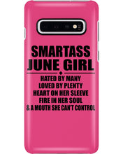 Load image into Gallery viewer, Birthday Gift For Smartass June GirlHeart On Her Sleeve Phone case