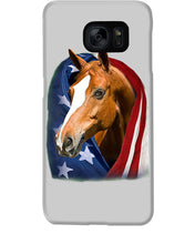 Load image into Gallery viewer, Horse Covered Into USA Flag Meaningful Gift For Men Phone case