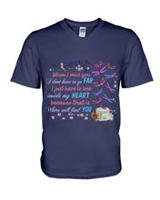 Load image into Gallery viewer, Butterflies When I Miss You I Just Have To Look Inside My Heart Gift For Lover Guys V-Neck