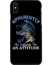 Load image into Gallery viewer, Apparently I Have An Attitude Blue Dragon Phone case