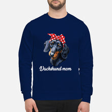 Load image into Gallery viewer, Dachshund Mom With Polka Dots Hair Red Bow Gift For Dog Lovers Sweatshirt