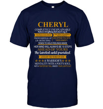 Load image into Gallery viewer, Cheryl Custom Name Gift A Warrior's Mentality With A Poet's Soul Guys Tee