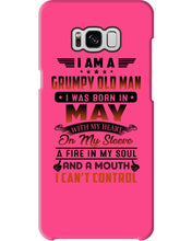 Load image into Gallery viewer, I'm A Grumpy Old Man I Was Born In May With My Heart Phone case