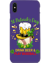 Load image into Gallery viewer, Baseball Drink Beer Day St Patrick's Day Gift For Baseball Lovers Phone case