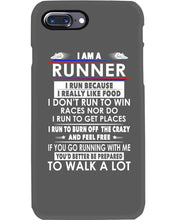 Load image into Gallery viewer, I Am A Runner I Run Because I Really Like Food Custom Design Phone case