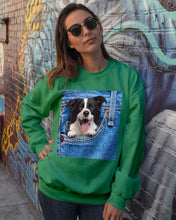 Load image into Gallery viewer, Border Collie In Denim Pocket Gift For Dog Lovers Sweatshirt