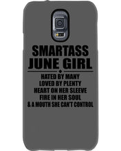Load image into Gallery viewer, Birthday Gift For Smartass June GirlHeart On Her Sleeve Phone case