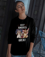 Load image into Gallery viewer, Keep America Great Yorkshire Terrier Gift For Dog Lovers Unisex Long Sleeve