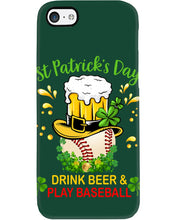 Load image into Gallery viewer, Baseball Drink Beer Day St Patrick's Day Gift For Baseball Lovers Phone case