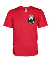 Load image into Gallery viewer, Cavalier King Charles Spaniel In Pocket - Dogs Lovers Gift Guys V-Neck