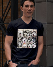 Load image into Gallery viewer, Many Love Husky Siberian On Phone Case Gift For Husky Lovers Guys V-Neck