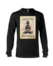 Load image into Gallery viewer, I'm Mostly Peace Love And Light Yoga Gift For Yoga Lovers Unisex Long Sleeve