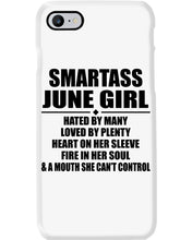 Load image into Gallery viewer, Birthday Gift For Smartass June GirlHeart On Her Sleeve Phone case