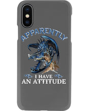 Load image into Gallery viewer, Apparently I Have An Attitude Blue Dragon Phone case