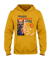 Load image into Gallery viewer, German Shepherd Happy Independence Day 4th Of July Gift For Dog Lovers Hoodie