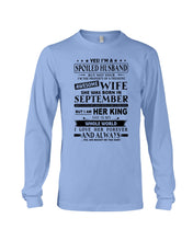 Load image into Gallery viewer, Gift For Husband I'm The Property Of A Freaking Awesome Wife Who Was Born In September Unisex Long Sleeve
