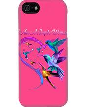Load image into Gallery viewer, Hummingbirds Heart Shaped I Am A Simple Woman Gift For Mom Phone case