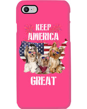 Load image into Gallery viewer, Keep America Great Yorkshire Terrier Gift For Dog Lovers Phone case