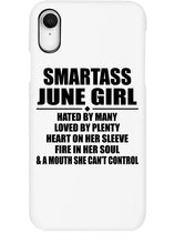 Load image into Gallery viewer, Birthday Gift For Smartass June GirlHeart On Her Sleeve Phone case