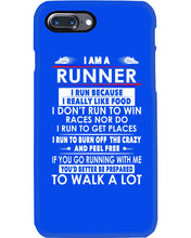 Load image into Gallery viewer, I Am A Runner I Run Because I Really Like Food Custom Design Phone case