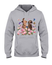 Load image into Gallery viewer, Gift For Dog LoversChesapeake Bay Retriever With Peonies Hoodie