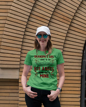 Load image into Gallery viewer, Grandpa's Girl I Used To Be His Angel Gift For Men Ladies Tee