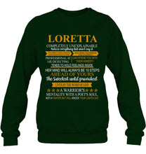 Load image into Gallery viewer, Loretta Custom Name Gift A Warrior's Mentality With A Poet's Soul Sweatshirt