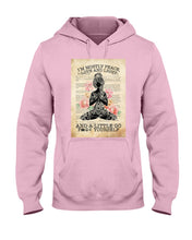 Load image into Gallery viewer, I'm Mostly Peace Love And Light Yoga Gift For Yoga Lovers Hoodie