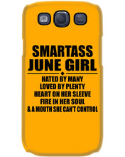 Load image into Gallery viewer, Birthday Gift For Smartass June GirlHeart On Her Sleeve Phone case