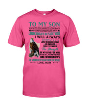 Load image into Gallery viewer, Look Right Beside You Eagle Mom Gift For Son Guys Tee