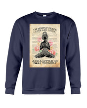Load image into Gallery viewer, I'm Mostly Peace Love And Light Yoga Gift For Yoga Lovers Sweatshirt