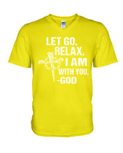 Load image into Gallery viewer, Let You Relax I Am With You Gray Background Guys V-Neck
