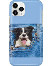 Load image into Gallery viewer, Border Collie In Denim Pocket Gift For Dog Lovers Phone case