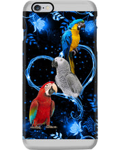 Load image into Gallery viewer, Lovely Phone Case Twinkling Blue Heart Gift For Parrots Lovers Phone case