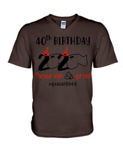 Load image into Gallery viewer, 40th Birthday 2020 The Year When Shit Got Real Quarantined Trending Guys V-Neck