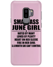 Load image into Gallery viewer, Birthday Gift For Smartass June GirlHeart On Her Sleeve Phone case