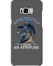 Load image into Gallery viewer, Apparently I Have An Attitude Blue Dragon Phone case