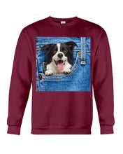 Load image into Gallery viewer, Border Collie In Denim Pocket Gift For Dog Lovers Sweatshirt