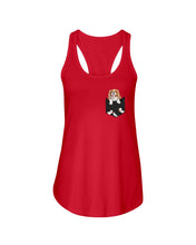 Load image into Gallery viewer, Cavalier King Charles Spaniel In Pocket - Dogs Lovers Gift Ladies Flowy Tank