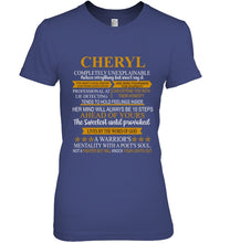 Load image into Gallery viewer, Cheryl Custom Name Gift A Warrior's Mentality With A Poet's Soul Ladies Tee