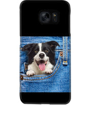 Load image into Gallery viewer, Border Collie In Denim Pocket Gift For Dog Lovers Phone case