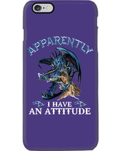 Load image into Gallery viewer, Apparently I Have An Attitude Blue Dragon Phone case