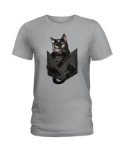 Load image into Gallery viewer, Cat In Your Front Pocket Perfect Gift For Friends Who Loves Cat Ladies Tee